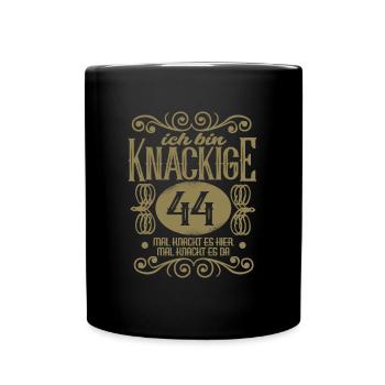44. Geburtstag ich bin 44 Jahre alt - Tasse einfarbig - Schwarz - Vorne