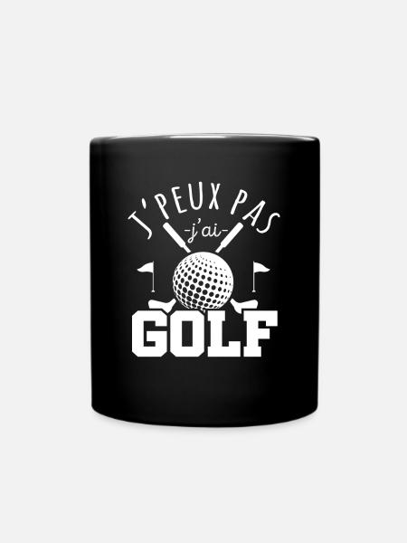 J'Peux Pas J'ai Golf Cadeau Golfeur Humour - Mug uni - noir