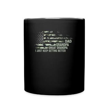 Urgroßvater und Vintage-Geschenk - Tasse einfarbig - Schwarz - Vorne