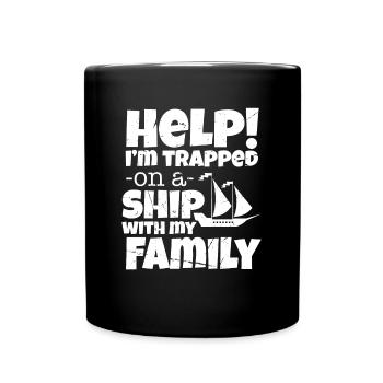 Bateau En Famille Croisière Humour - Mug uni - noir - Devant