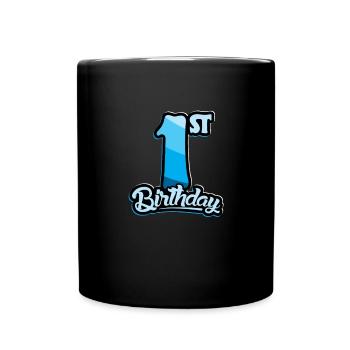 1st Birthday Kids Toodler First Birthday - Full Colour Mug - black - Front