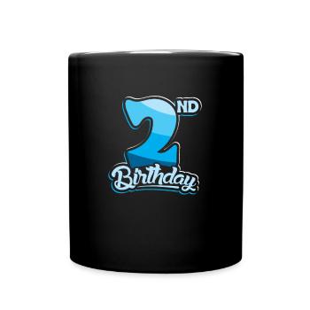 2nd Birthday Kids Toodler Second Birthday - Full Colour Mug - black - Front