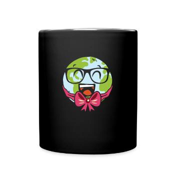 Peace Love Save Our Planet Earth - Tasse einfarbig - Schwarz - Vorne