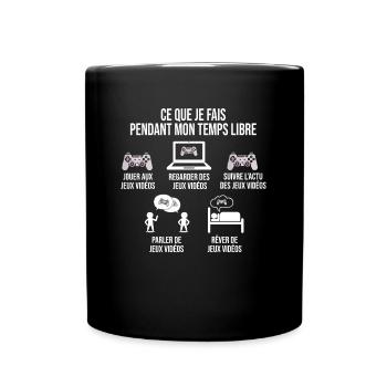 Jeux Vidéo Temps Libre Humour Cadeau Ado Gamer - Mug uni - noir - Devant