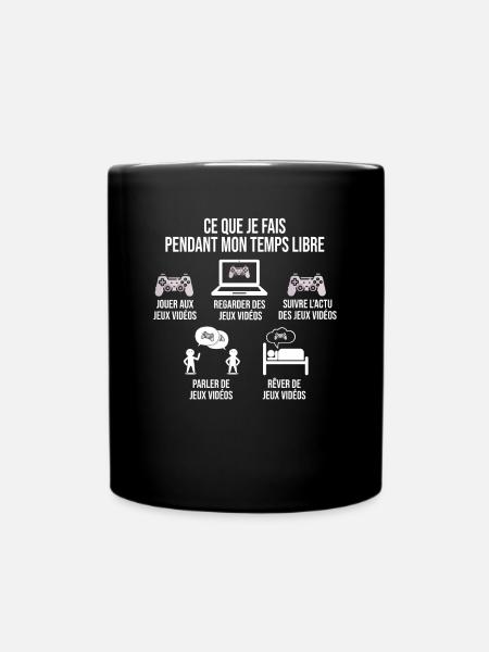 Jeux Vidéo Temps Libre Humour Cadeau Ado Gamer - Mug uni - noir