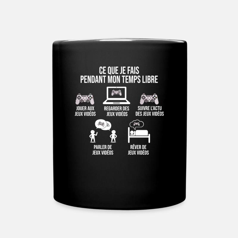 Jeux Vidéo Temps Libre Humour Cadeau Ado Gamer - Mug uni - noir