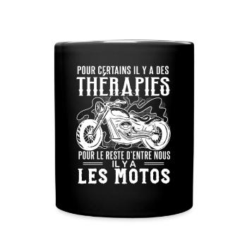 Moto Homme Humour Cadeau Pour Motard Vintage - Mug uni - noir - Devant