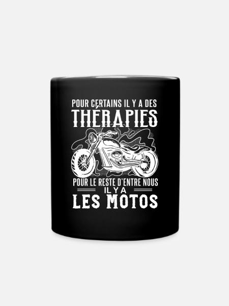 Moto Homme Humour Cadeau Pour Motard Vintage - Mug uni - noir