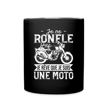 Je Ne Ronfle Pas Je Suis Une Moto Homme Humour - Mug uni - noir - Devant