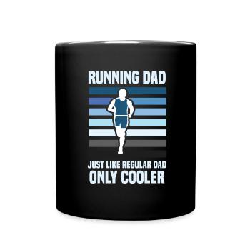 Joggen Jogger Rennen Wettrennen Marathon Laufen - Tasse einfarbig - Schwarz - Vorne