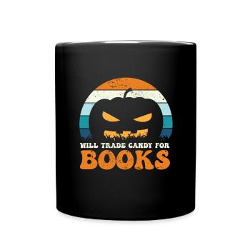 Citrouille d'Halloween effrayante - Mug uni - noir - Devant
