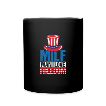 Les États-Unis ont le drapeau de la liberté - Mug uni - noir - Devant