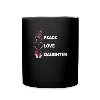 Peace Love Mom Daughter Sunglasses Headband - Full Colour Mug - black - Front