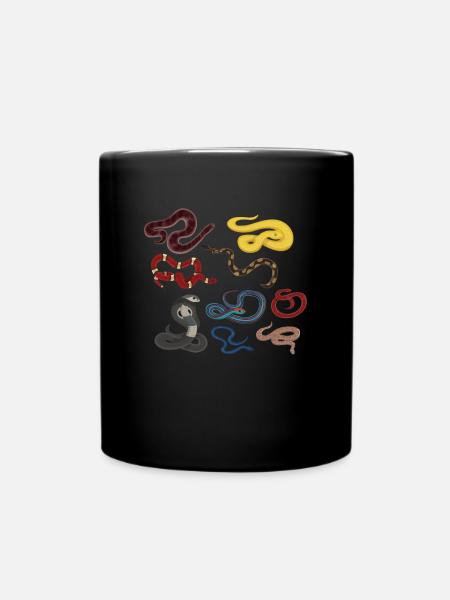 Snake Team Reptile Animal Phyton Boa - Tasse einfarbig - Schwarz