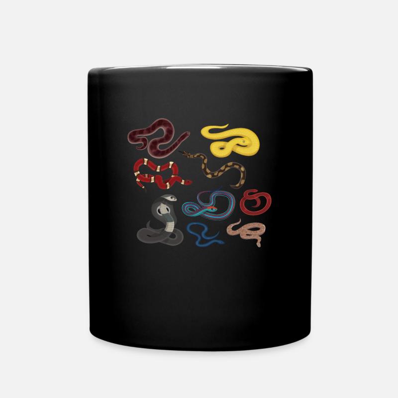 Snake Team Reptile Animal Phyton Boa - Tasse einfarbig - Schwarz