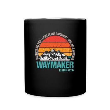 Waymaker Jesus Christian Bible Pray Religion - Tasse einfarbig - Schwarz - Vorne