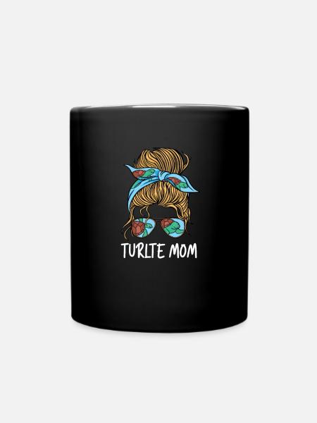Tortue Maman Femme Lunettes de soleil Bandeau - Mug uni - noir