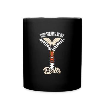 Volleyball Stop Staring Women Boobs - Full Colour Mug - black - Front