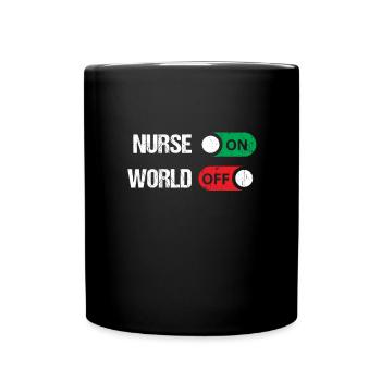 Nurse on World off Nursing Doctor - Tasse einfarbig - Schwarz - Vorne