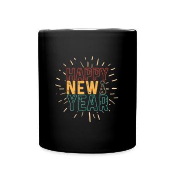 Happy New Year T-Shirt New Year's Eve Funny - Mug uni - noir - Devant