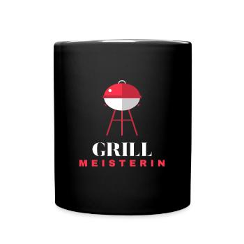 Grillmeisterin - Deutscher Spruch - Tasse einfarbig - Schwarz - Vorne