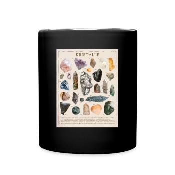 Tafel der Kristalle - Tasse einfarbig - Schwarz - Vorne