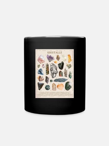 Tafel der Kristalle - Tasse einfarbig - Schwarz