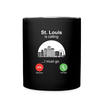 St. Louis is Calling - Tasse einfarbig - Schwarz - Vorne