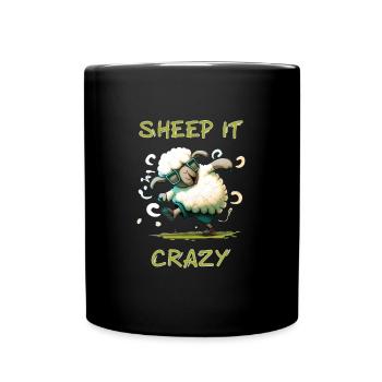 Sheep it Crazy - Full Colour Mug - black - Front