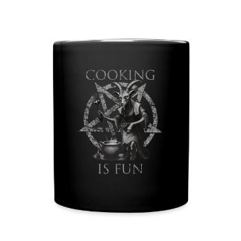Cooking is Fun Goth - Full Colour Mug - black - Front
