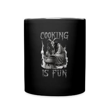 Cooking is Fun Goth - Full Colour Mug - black - Front