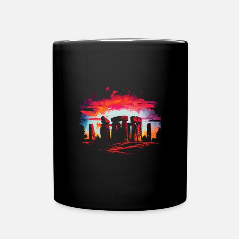 Stonehenge - Tasse einfarbig - Schwarz