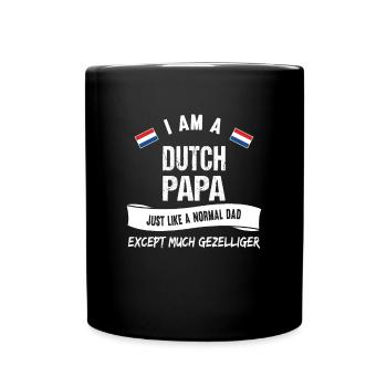 For the best Dutch dad - Full Colour Mug - black - Front