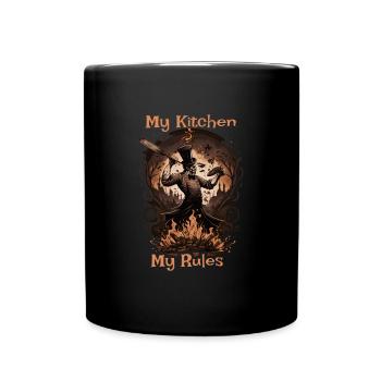 My kitchen My rules Home Gothic Cook - Full Colour Mug - black - Front