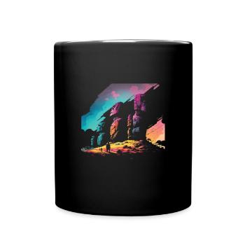 Rapa Nui Moai Head Statue Easter Island - Full Colour Mug - black - Front