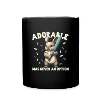 Adorable n’a jamais été une option lapin - Mug uni - noir - Devant