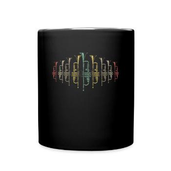 Trompete Orchestra Music Band Retro Musician - Tasse einfarbig - Schwarz - Vorne