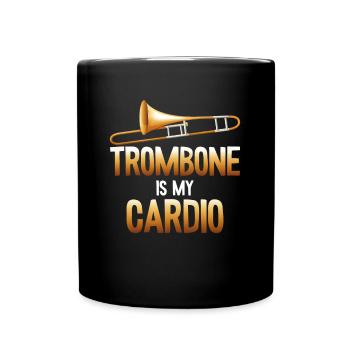 Trombone est mon groupe de musique de trompette cardio trompette - Mug uni - noir - Devant