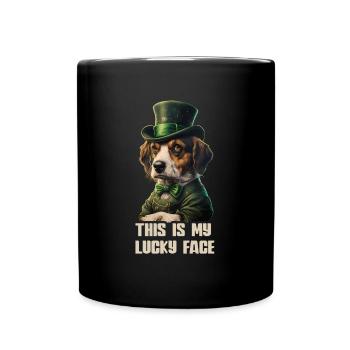 Ceci est mon Lucky Face Beagle Dog St. Patty - Mug uni - noir - Devant
