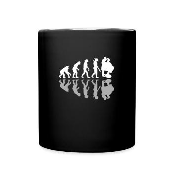 Évolution humaine Barbier Coiffeur Salon de coiffure - Mug uni - noir - Devant