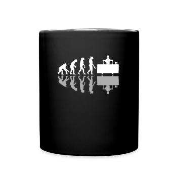 Human Evolution Funny Barkeeper Bartender - Full Colour Mug - black - Front