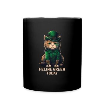 Feline Green Today St. Patty Day - Full Colour Mug - black - Front