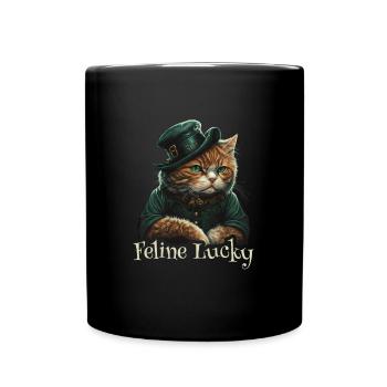 Feline Lucky St. Patty Day - Full Colour Mug - black - Front