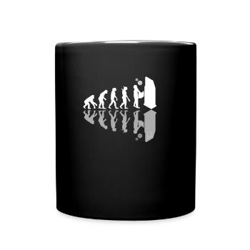 CNC Machine Operator Human Evolution Machinist - Full Colour Mug - black - Front