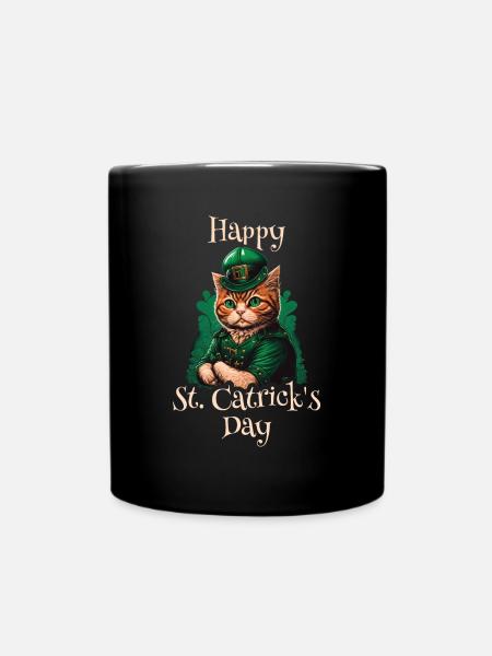 Happy St. Catrick's Day Patty - Tasse einfarbig - Schwarz