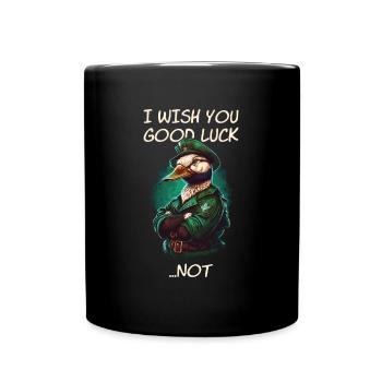 Je vous souhaite bonne chance... Détresse - Mug uni - noir - Devant