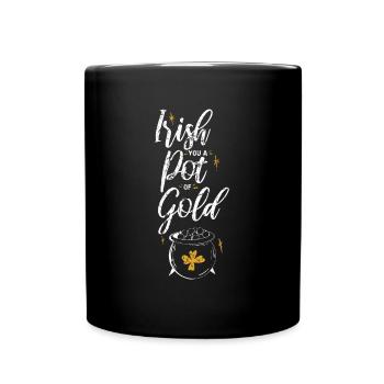 Irish You A Pot Of Gold Vintage - Full Colour Mug - black - Front