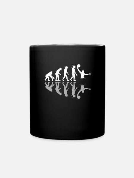 Human Evolution Water Polo Player Sports Lover - Tasse einfarbig - Schwarz