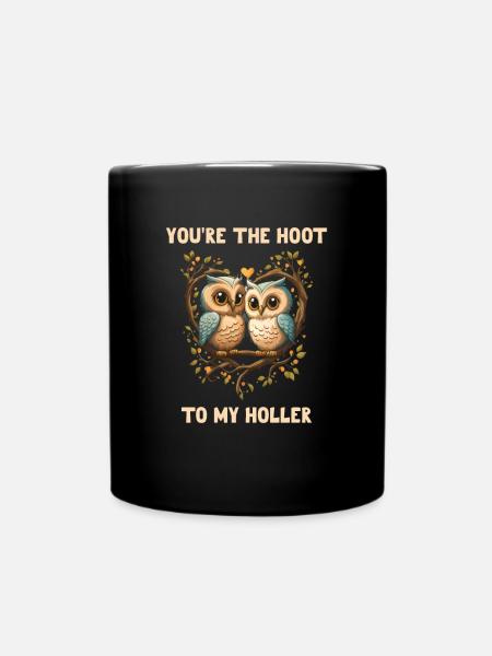 Tu es le Hoot de mon Holler Saint-Valentin - Mug uni - noir