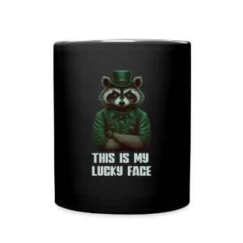 This is my lucky Face Raccoon St. Patty - Full Colour Mug - black - Front
